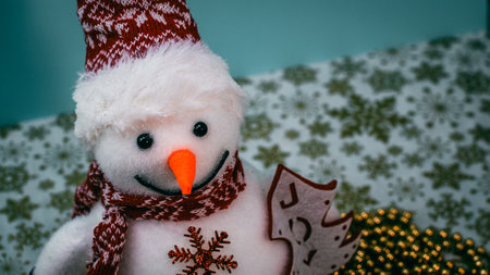Christmas decorations. Colorful Christmas lights backgroundの写真素材