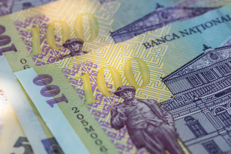 RON Leu Money European Currency