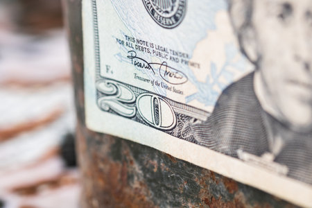 USD Currency Amidst American Inflation Challengesの写真素材
