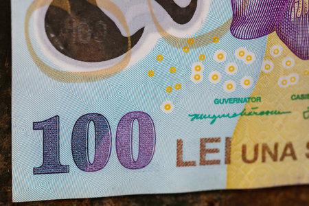 RON Leu Money European Currencyの写真素材