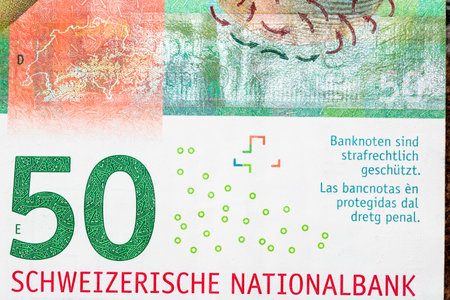 CHF Currency Amidst Swiss Inflation Challengesの写真素材