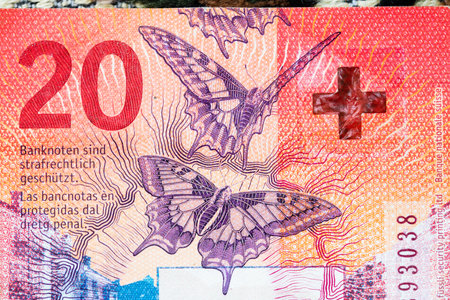 CHF Currency Amidst Swiss Inflation Challengesの写真素材