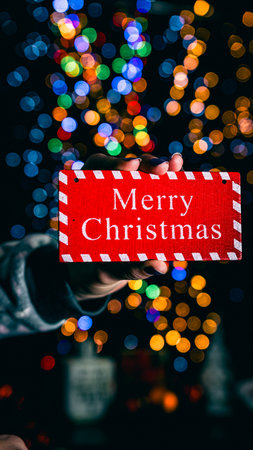 Christmas decorations. Colorful Christmas lights backgroundの写真素材
