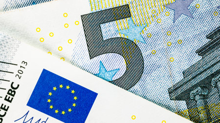 EURO currency. Europe inflation, EUR money. European Union currencyの写真素材