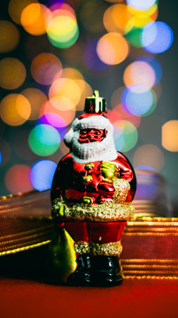 Christmas decorations. Colorful Christmas lights backgroundの写真素材