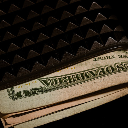 Macro shot of USD currency. USD inflation, US moneyの写真素材