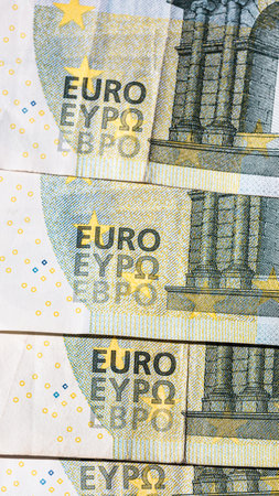 EURO currency. Europe inflation, EUR money. European Union currencyの写真素材
