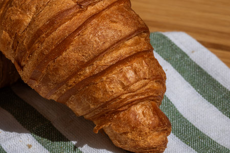 Delicious, fresh croissants. French breakfast conceptの写真素材
