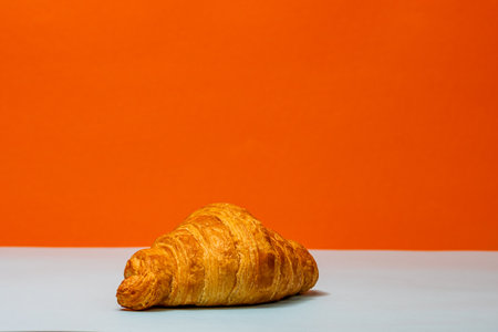 Delicious, fresh croissants. French breakfast conceptの写真素材