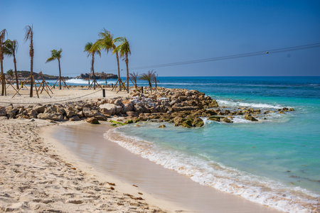 Labadee exotic tropical beach, Haiti, Caribbean Seaの写真素材
