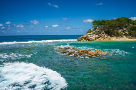 Labadee exotic tropical beach, Haiti, Caribbean Seaの写真素材
