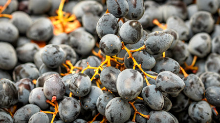 Close up of ripe grapes, background of grapes.の写真素材