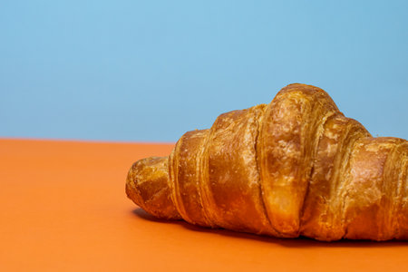 Delicious, fresh croissants. French breakfast conceptの写真素材
