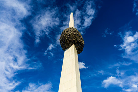 Memorial of Rebirth located in downtown Bucharest, Romaniaの写真素材