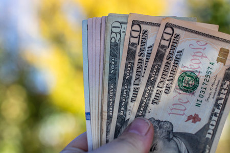 US Dollar Currency Banknote. USD Money Currencyの写真素材