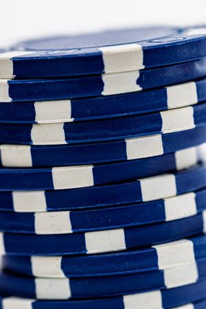 Casino chips and cards on the table. Poker gambling conceptの写真素材