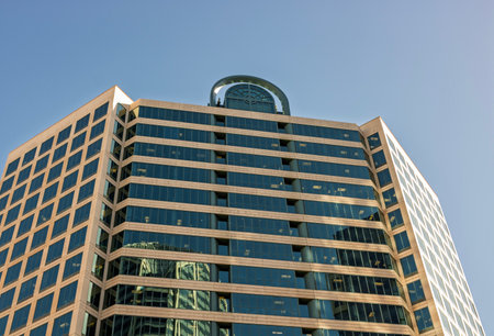 San Diego, California downtown financial district. US city skyline and skyscrapersの写真素材