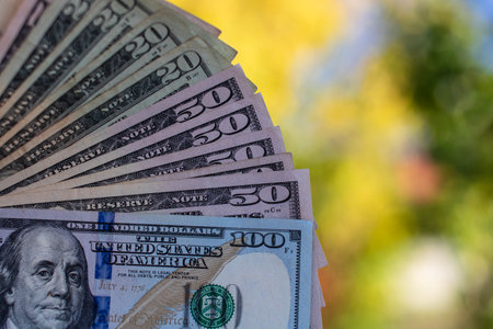 US Dollar Currency Banknote. USD Money Currencyの写真素材