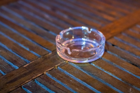 Empty table at restaurant terrace. Exterior table and chairs