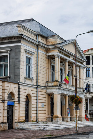 Old buildings in downtown city of Lugoj, Romaniaの写真素材