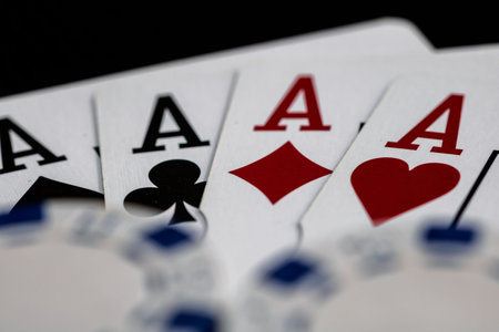 Cards on the table. Poker concept