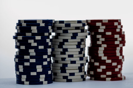 Casino chips and cards on the table.