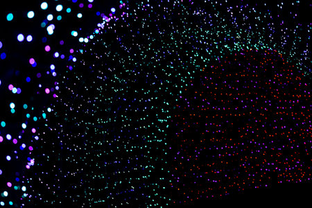 Small World illuminated art at Garden of Lights in Bucharest, Romania. Illuminated art installation...