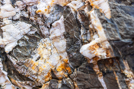 Beautiful cliffside of Cinque Terre in Italy viewed from the seaの写真素材