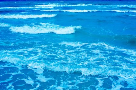 Beautifull blue waves in the seaの写真素材
