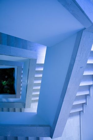 Empty staircase in the hotelの写真素材