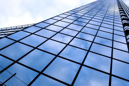 diminishing side of skyscraperの写真素材