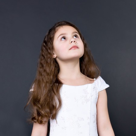 lovely young princess dreamingの写真素材