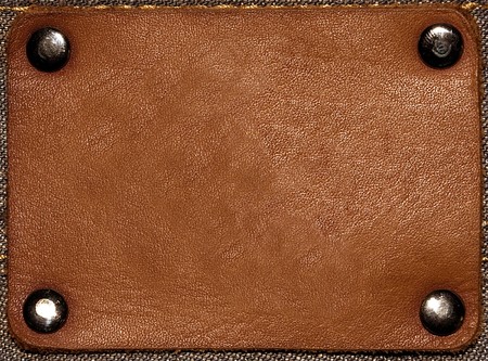 Brown jeans label isolatedの写真素材