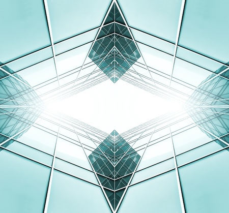abstract illustration of glass frame building skyscrapersの写真素材