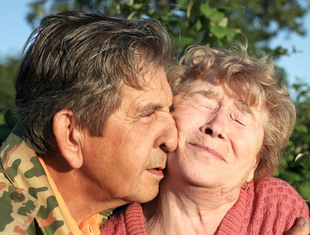 Beautiful elderly happy coupleの写真素材