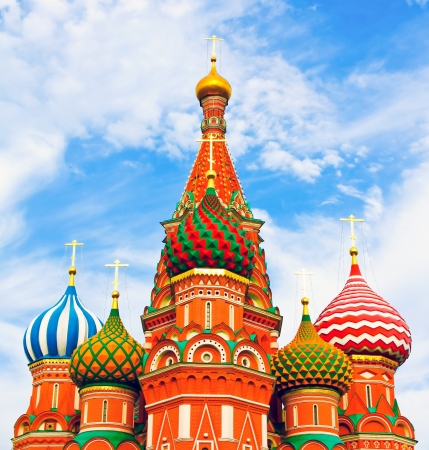 Cathedral of Vasily the Blessed on Red Square Moscow Russiaの写真素材