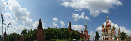 Russia, Moscow. Panoramic view of the Kremlin