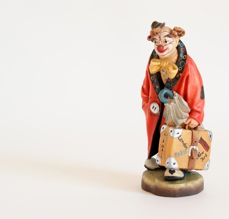 The isolated figurine of the clownの写真素材