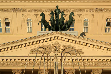 Bolshoi Theatre (Large, Great or Grand Theatre, also spelled Bolshoy), Moscow, Russia