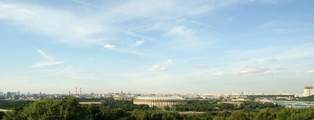Sparrow Hills, Vorobyovy Gory  is a hill on the right bank of the Moskva River and one of highest points in Moscow with an altitude up to 220 m (6070 m above the river level). のeditorial素材