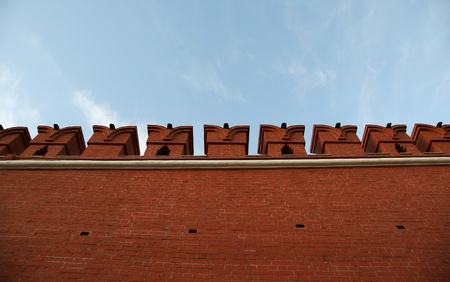 Detail of the Kremlin wall, Moscow, Russiaの写真素材