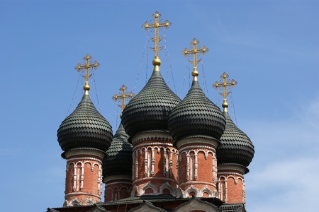Domes of the Orthodox Church. Moscow, Russia. The Church of the Nativity of the Theotokos at Putinki の写真素材