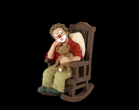 The isolated figurine of the clownの写真素材