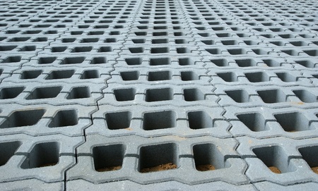 Permeable Pavers (Lawn grid) of reinforced concrete structuresの写真素材
