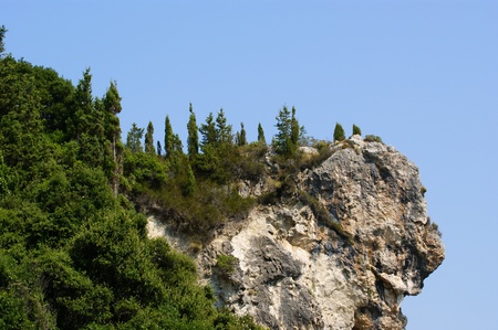 Paleokastritsa, island Corfu, Ionian sea, Greece. Kind on a bay.の写真素材