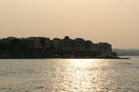 island Corfu, Ionian sea, Greece. Kind at coast from outside the seas.の写真素材