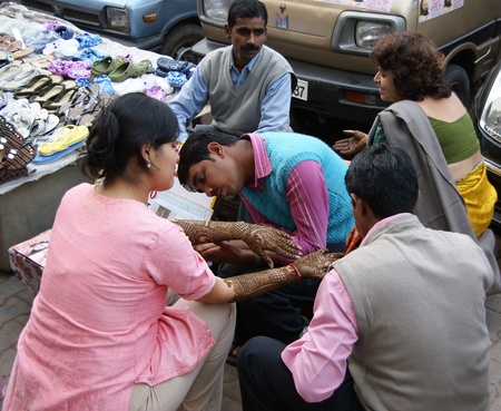 India, reporting photo of people in streets のeditorial素材