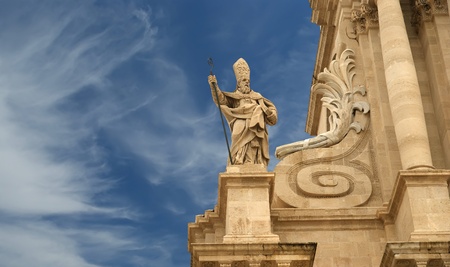 CATHEDRAL OF SYRACUSE (Siracusa, Sarausa)-- historic city in Sicily, Italyの写真素材