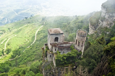 Venus Castle at Erice, Sicily, Italyのeditorial素材