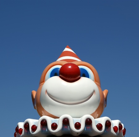 Figurine funny clown with red noseの写真素材